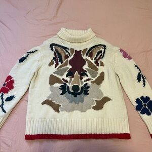 Turtleneck fox sweater